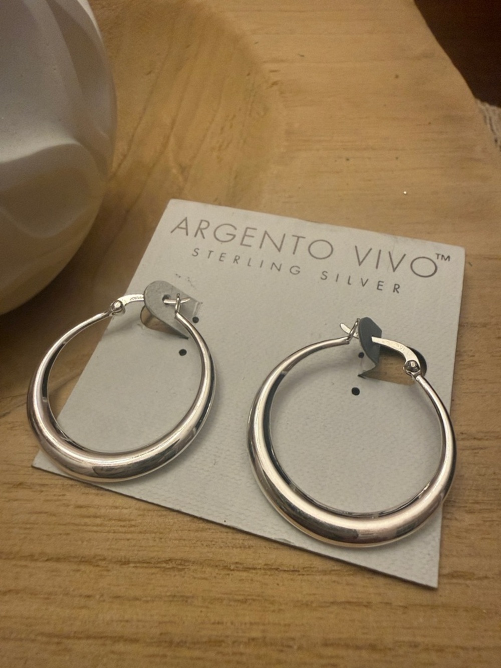 Argento Vivo Sterling Silver Hoops Earrings